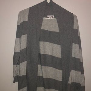 Gray striped cardigan